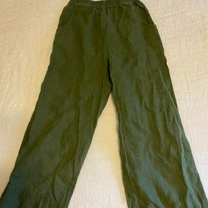 LinenFox cropped wide leg pants